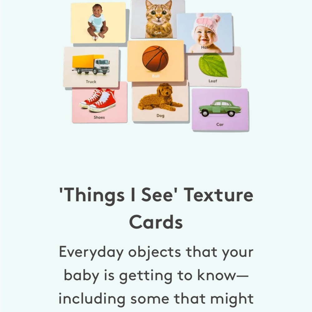 Lovevery The Inspector ‘Things I See' Multisensory Texture Cards